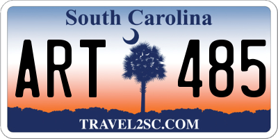 SC license plate ART485
