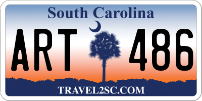 SC license plate ART486