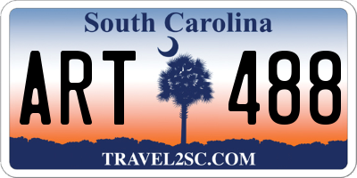 SC license plate ART488