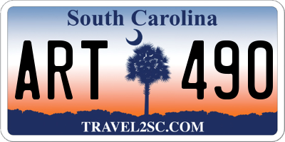 SC license plate ART490