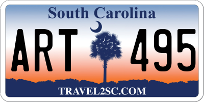 SC license plate ART495