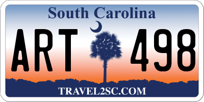 SC license plate ART498