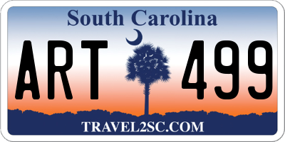 SC license plate ART499