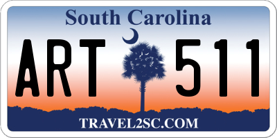 SC license plate ART511