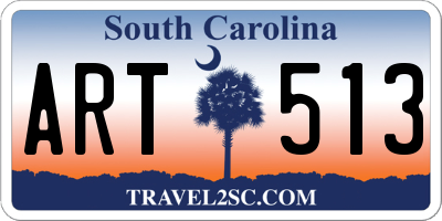 SC license plate ART513