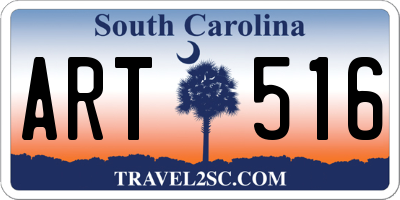 SC license plate ART516