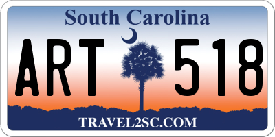 SC license plate ART518