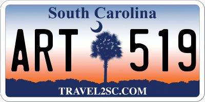 SC license plate ART519