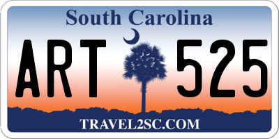SC license plate ART525
