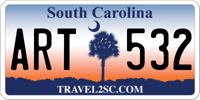 SC license plate ART532