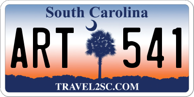 SC license plate ART541