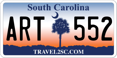 SC license plate ART552