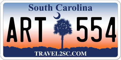 SC license plate ART554