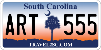SC license plate ART555