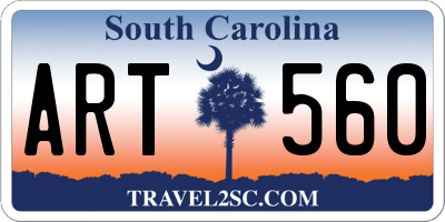 SC license plate ART560