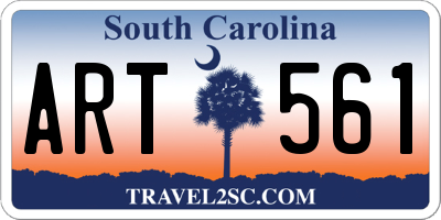 SC license plate ART561
