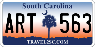 SC license plate ART563