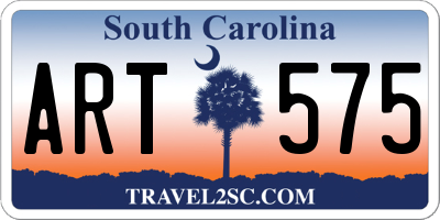 SC license plate ART575