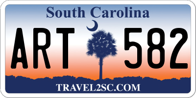 SC license plate ART582
