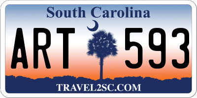 SC license plate ART593