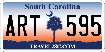 SC license plate ART595