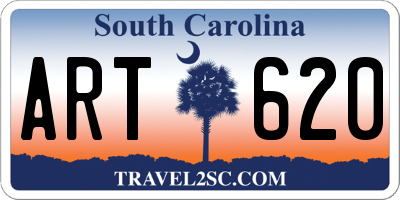 SC license plate ART620