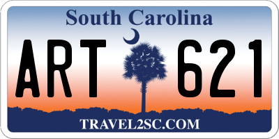 SC license plate ART621