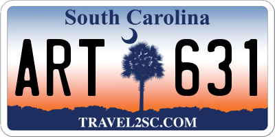 SC license plate ART631