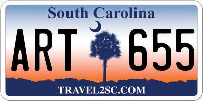 SC license plate ART655