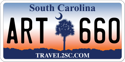 SC license plate ART660