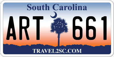 SC license plate ART661