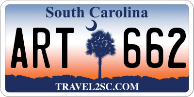 SC license plate ART662