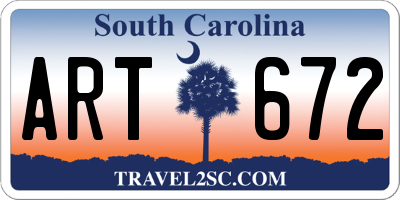 SC license plate ART672