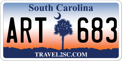 SC license plate ART683