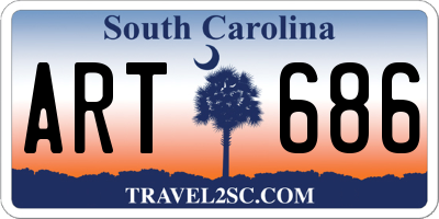SC license plate ART686