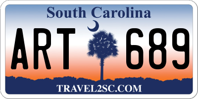 SC license plate ART689