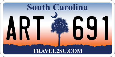 SC license plate ART691