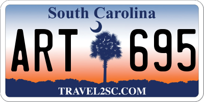 SC license plate ART695