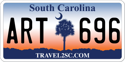 SC license plate ART696