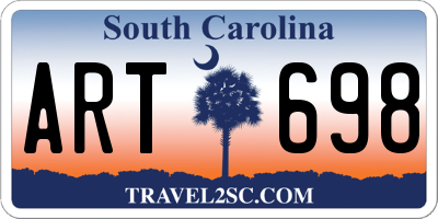 SC license plate ART698