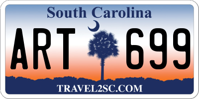 SC license plate ART699