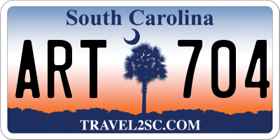 SC license plate ART704