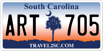 SC license plate ART705