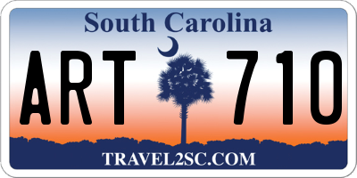 SC license plate ART710