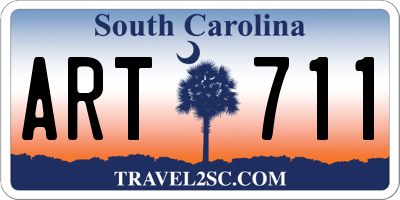SC license plate ART711