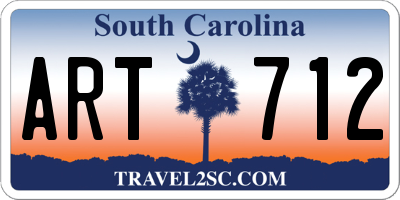 SC license plate ART712