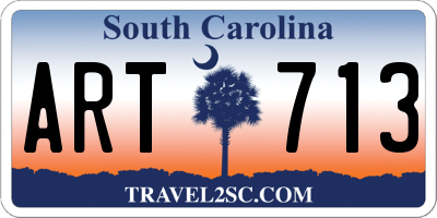 SC license plate ART713
