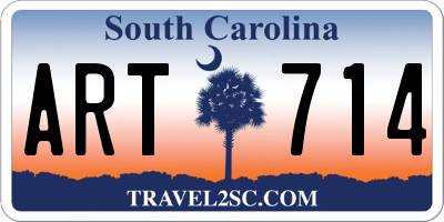 SC license plate ART714
