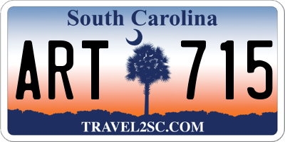 SC license plate ART715