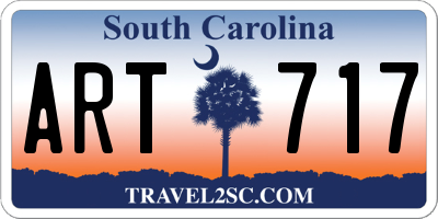 SC license plate ART717
